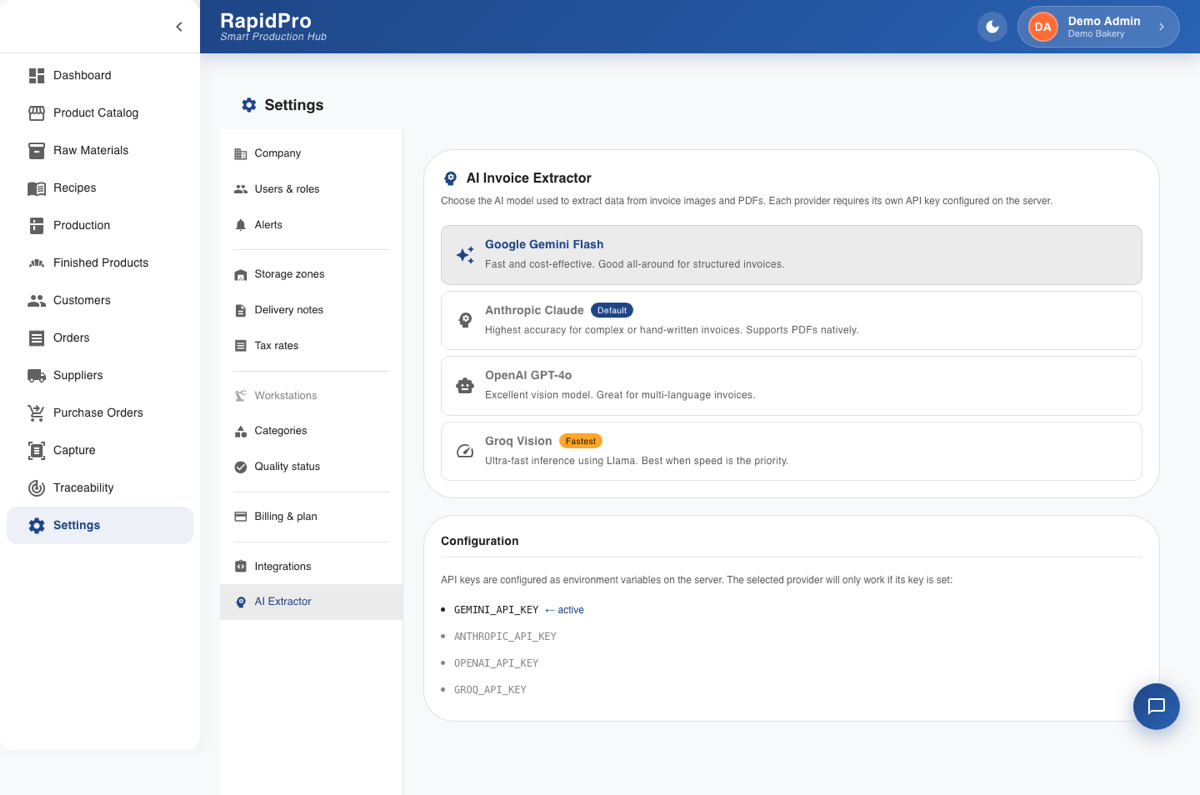 Configuración del extractor de IA en RapidPro: Gemini, Claude, GPT-4o y Groq